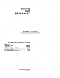 repair manual John Deere Tractor 7810 Repair Technical Manual PDF