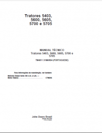repair manual John Deere Tractors 5403, 5600, 5605, 5700 and 5705 Technical Manual PDF