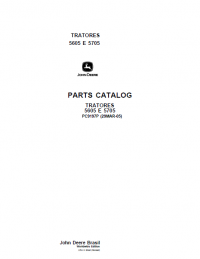 spare parts catalog John Deere Tractors 5605 E 5705 Parts Catalog PDF