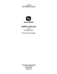 spare parts catalog John Deere LA135 100 Series Tractor Parts Catalog PDF