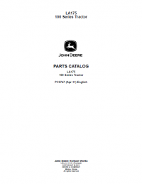 John Deere LA175 100 Series Tractor Parts Catalog