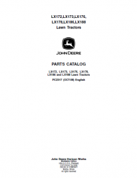 spare parts catalog John Deere LX172, LX173, LX176, LX178, LX186, LX188 Lawn Tractors Parts Catalog PDF