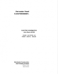 repair manual John Deere Harvester Head H270E F690681 Electric Schematic Manual PDF