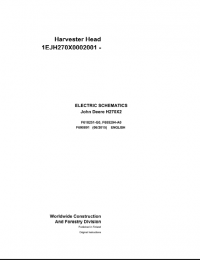repair manual John Deere Harvester Head H270X2 F690891 Electric Schematic Manual EN PDF