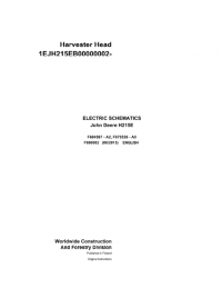 repair manual John Deere Harvester Head H215E F690802 Electric Schematic Manual PDF