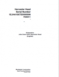 repair manual John Deere Harvester Head H415 F686511 Schematic Manual PDF