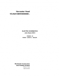 repair manual John Deere Harvester Head H413 F690851 Electric Schematic Manual PDF