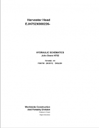 repair manual John Deere Harvester Head H752 F690796 Hydraulic Schematic Manual PDF