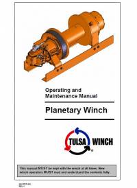 repair manual Tulsa Planetary Winch 3541RL Operating & Maintenance Manual PDF