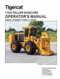 repair manual Tigercat Feller Buncher 718G Operator’s Manual PDF