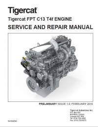 repair manual Tigercat Engine FPT C13 T4f Service & Repair Manual PDF