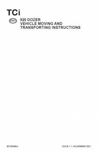 repair manual Tigercat Dozer 920 Vehicle Moving & Transporting Instructions PDF