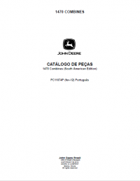 spare parts catalog John Deere 1470 Combines Parts Catalog PDF