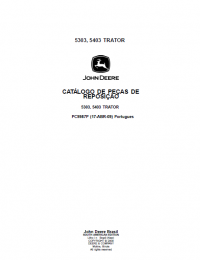 spare parts catalog John Deere 5303, 5403 Tractors Parts Catalog for Replacement PDF