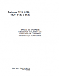 repair manual John Deere 8120, 8220, 8320, 8420 e 8520 Tractors Operators Manual PDF