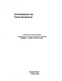 spare parts catalog John Deere Sugar Cane Harvester CH2500B Parts Catalog PDF