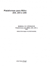 repair manual John Deere Platforms for Corn 204, 205 and 206 Operators Manual PDF