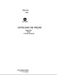 spare parts catalog John Deere Tractor 7505 Set of Parts Catalog Portuguese PDF