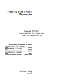 repair manual John Deere Tractor 6415 e 6615 Repair Technical Manual PDF