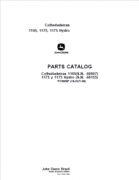 spare parts catalog John Deere Combines 1165, 1175 and 1175 Hydro Parts Catalog PDF