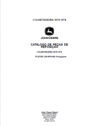 spare parts catalog John Deere Harvester 9570 STS Parts Catalog for Replacement PDF