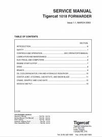 repair manual Tigercat Forwarder 1018 Service Manual PDF