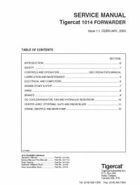 repair manual Tigercat Forwarder 1014 Service Manual PDF