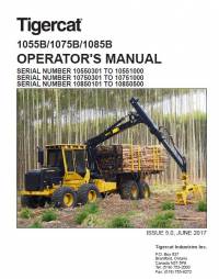 repair manual Tigercat Forwarder 1055B, 1075B, 1085B Operator’s Manual PDF