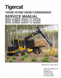 repair manual Tigercat Forwarder 1055B, 1075B, 1085B Service Manual PDF