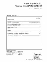 repair manual Tigercat Forwarder 1065, 1075 Service Manual PDF