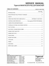repair manual Tigercat Feller Buncher 860, 870, L870 Service Manual PDF