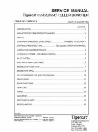 repair manual Tigercat Feller Buncher 855C, L855C Service Manual PDF