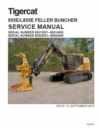 repair manual Tigercat Feller Buncher 855E, L855E Service Manual PDF