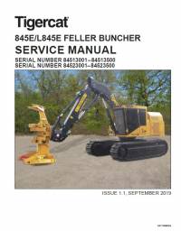 repair manual Tigercat Feller Buncher 845E, L845E Service Manual PDF