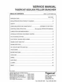 repair manual Tigercat Feller Buncher 822, L830 Service Manual PDF