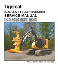 repair manual Tigercat Feller Buncher 822E/L822E Service Manual PDF