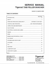 repair manual Tigercat Feller Buncher 726B Service Manual PDF