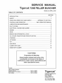 repair manual Tigercat Feller Buncher 726E Service Manual PDF