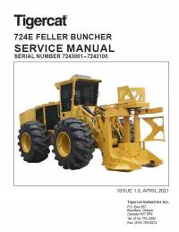 repair manual Tigercat Feller Buncher 724E Service Manual PDF