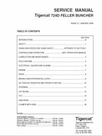 repair manual Tigercat Feller Buncher 724D Service Manual PDF