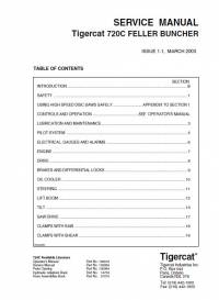 repair manual Tigercat Feller Buncher 720C Service Manual PDF