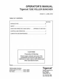 repair manual Tigercat Feller Buncher 720E Operator’s Manual PDF
