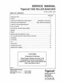 repair manual Tigercat Feller Buncher 720E Service Manual PDF