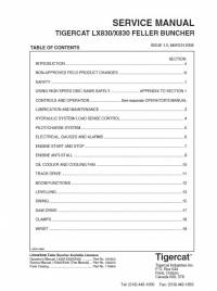 repair manual Tigercat Feller Buncher LX830, X830 Service Manual PDF