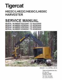 repair manual Tigercat Harvester H822C/LH822C/H830C/LH830C Service Manual PDF