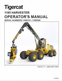 repair manual Tigercat Harvester 1185 Operator’s Manual PDF