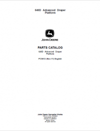 spare parts catalog John Deere 640D Advanced Draper Parts Catalog PDF