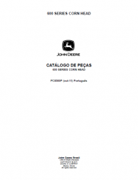 spare parts catalog John Deere 600 Series Corn Head Parts Catalog PDF
