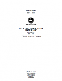 spare parts catalog John Deere 803/805 Planters Parts Catalog for Replacement PDF 2011