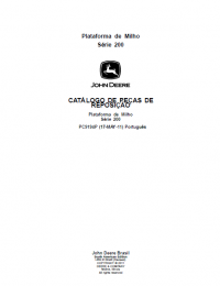 spare parts catalog John Deere Corn Platform Series 200 Parts Catalog for Replacement PDF